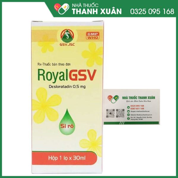 RoyalGSV 30 điều trị viêm mũi dị ứng, mày đay